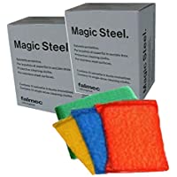 Falmec 20 Toallitas Magic Steel para limpieza de acero inoxidable (2 paquetes de 10 piezas) + regalo Una esponja de…